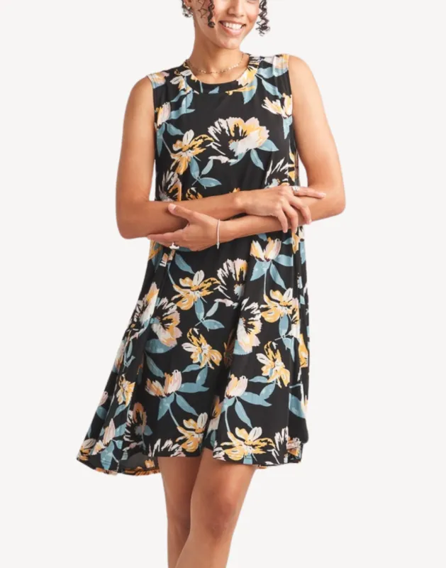 Floral Swing Short Dress made by swimco