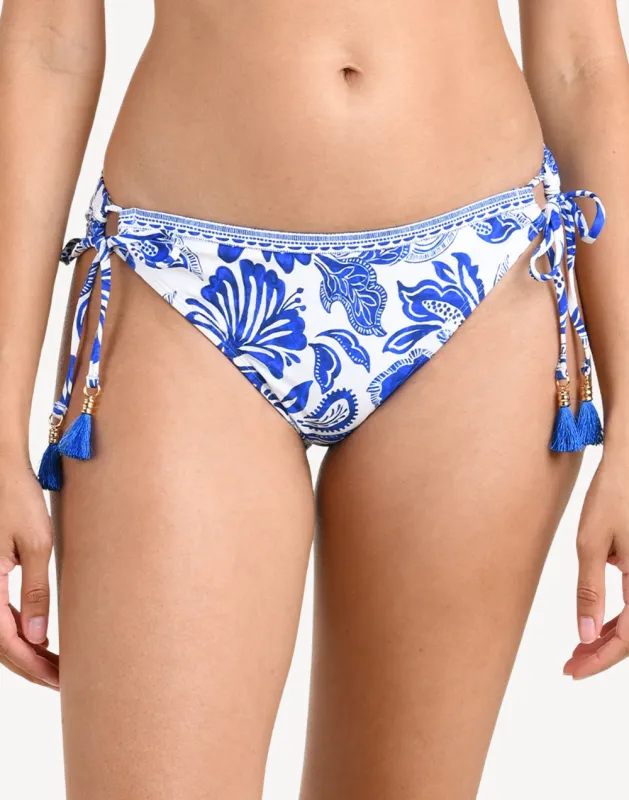 Botanical Brocade Adjustable Loop Hipster Bikini Bottom made by La Blanca