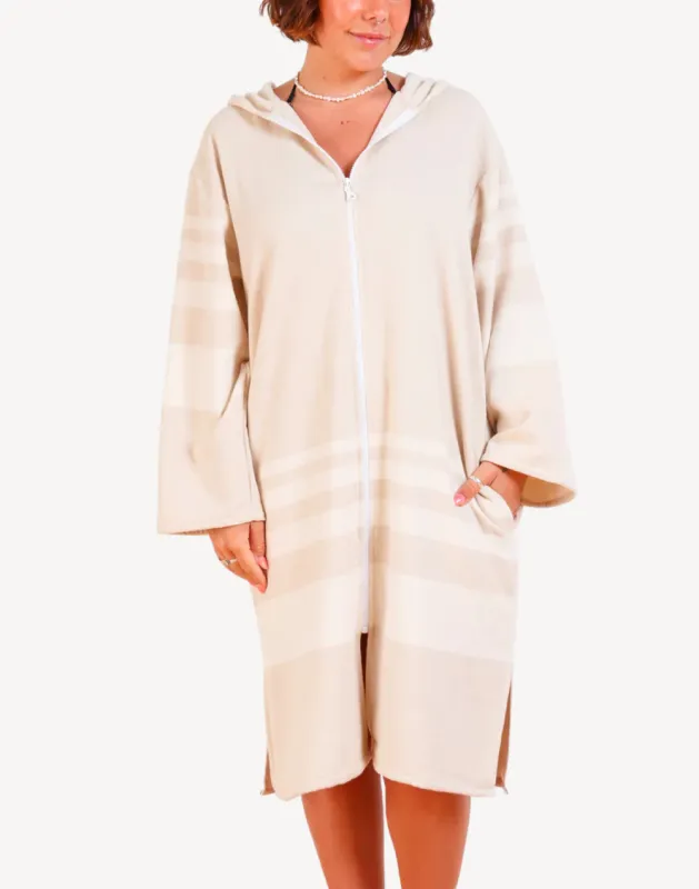 Gale Zip Front Poncho Cover Up made by Tofino Towel Co