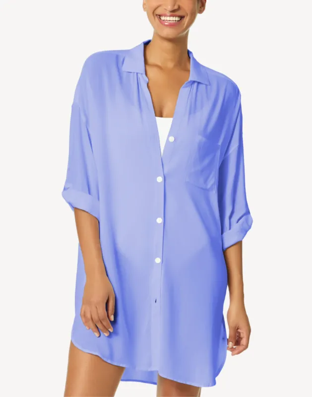Live In Colour Button Down Shirt Cover Up made by Anne Cole