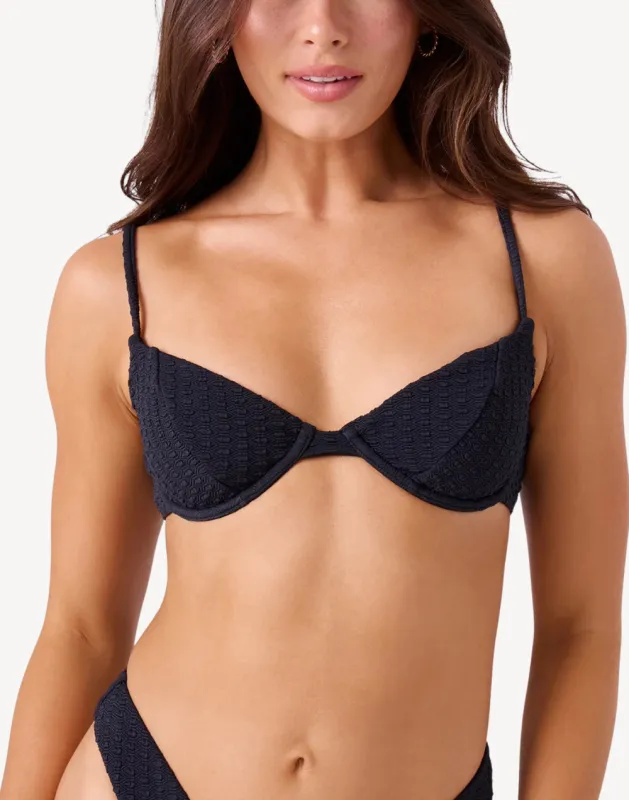 Haleiwa Demi Bra Bikini Top made by Roxy