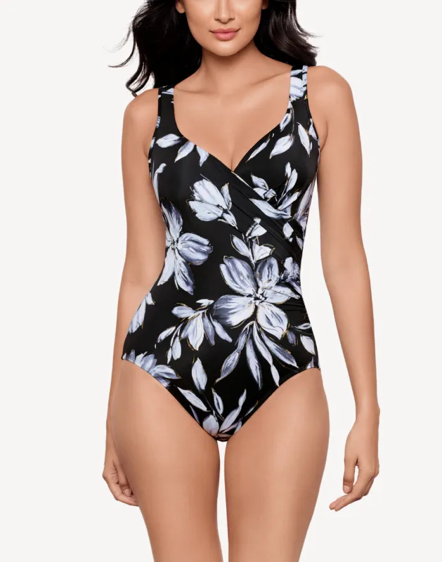 Fiore Di Luna It’s A Wrap One Piece Swimsuit made by Miraclesuit