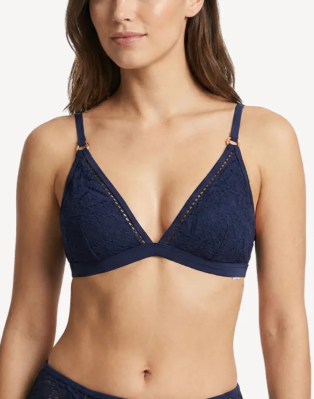 Infinity Lace Long Line Bikini Top made by swimco