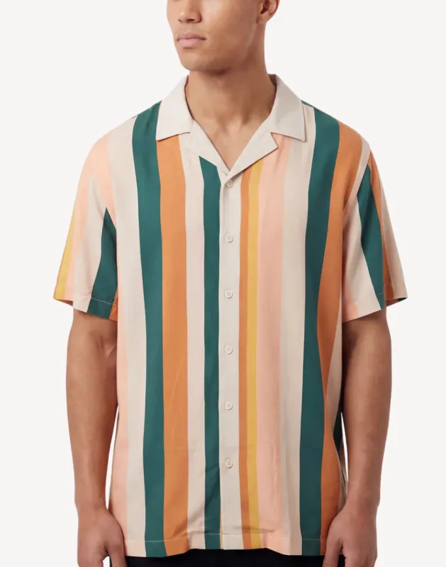 Stripe Vice Short Sleeve Shirt made by TEAMLTD