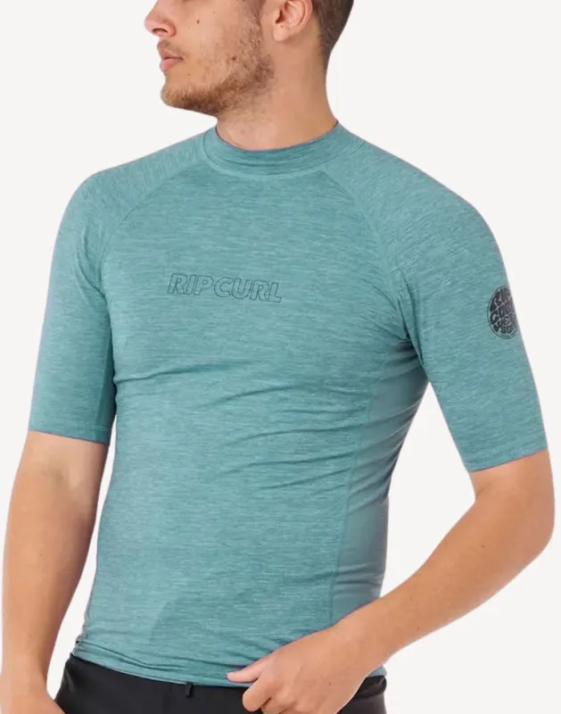Men's Dawn Patrol Performance UPF 50+ Short Sleeve Rashguard made by Ripcurl