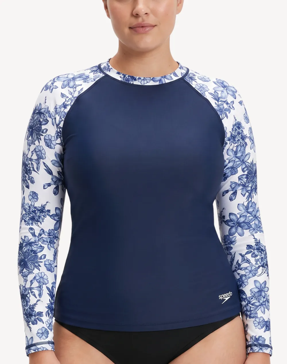 Women's Floral Print UPF 50 Long Sleeve Rashguard sold by swimco