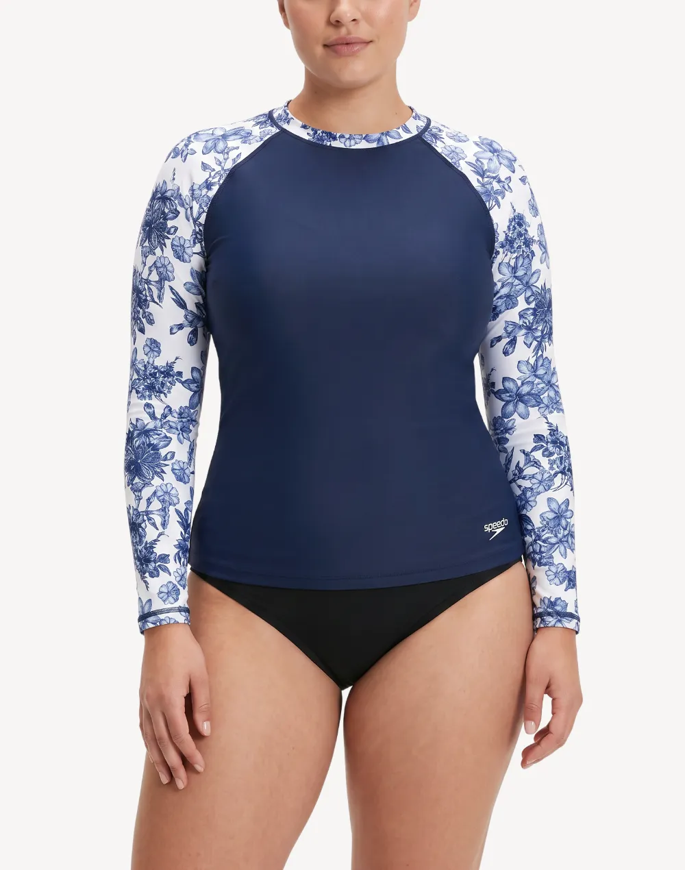 Women's Floral Print UPF 50 Long Sleeve Rashguard sold by swimco product image thumbnail 3