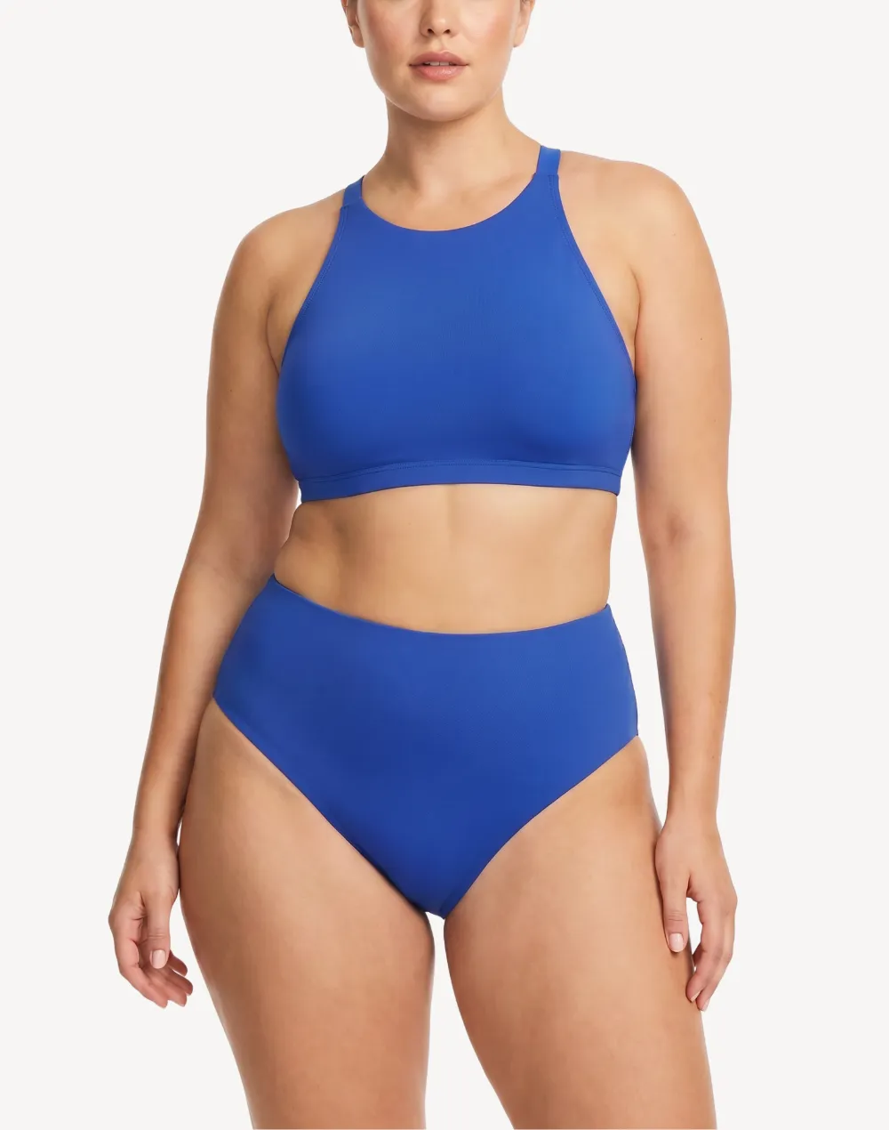 Solid Cheeky High Waist Bikini Bottom sold by swimco product image thumbnail 3