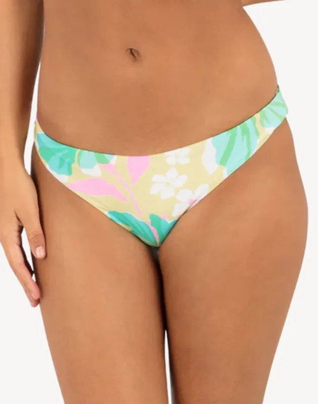 Aloha Reversible Moderate Bikini Bottom made by Hurley