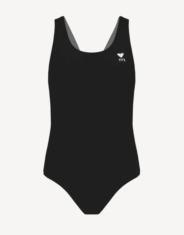 Girls Solid Polyester Flexback sold by swimco