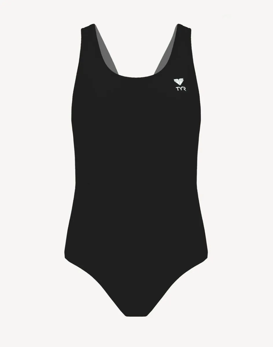 Girls Solid Polyester Flexback sold by swimco