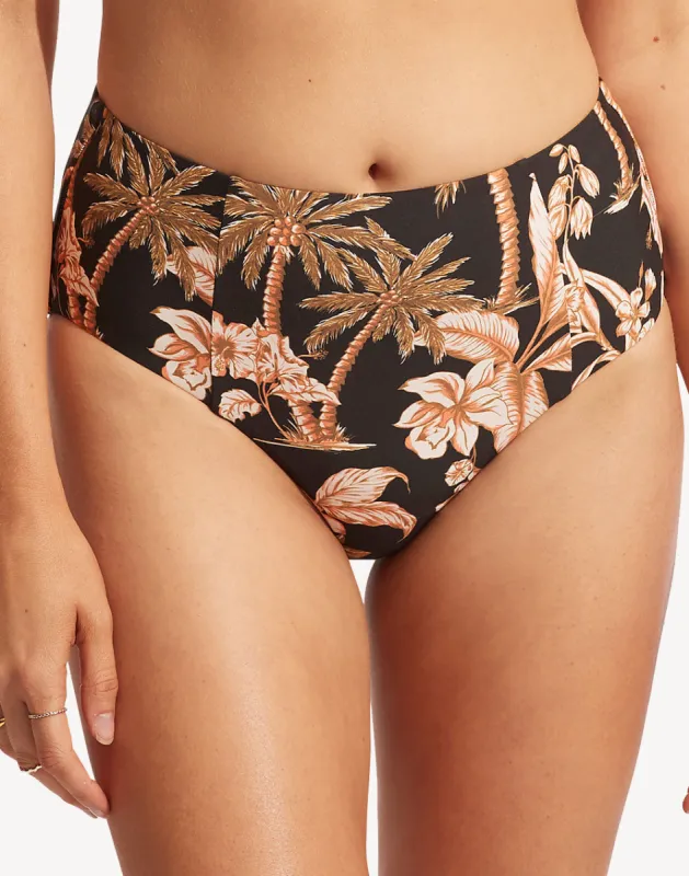 Castaway High Waist Bikini Bottom sold by swimco