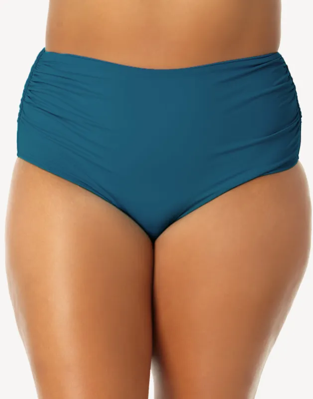 Live In Colour Plus Size Convertible Shirred Bikini Bottom made by swimco