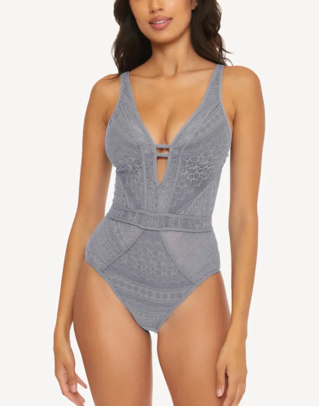 Colour Play Crochet Plunge One Piece sold by swimco