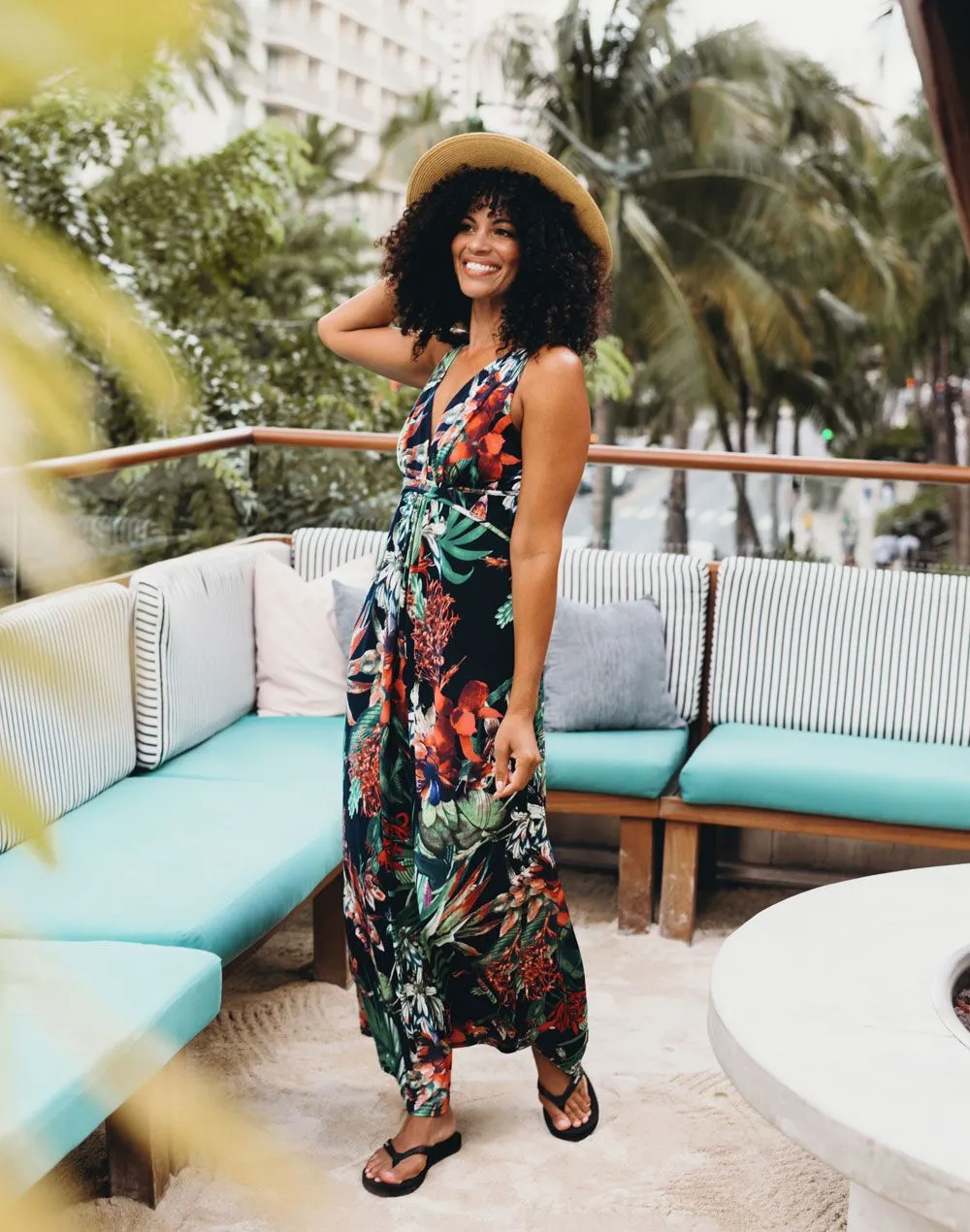 Floral Grecian Maxi Dress sold by swimco product image thumbnail 4