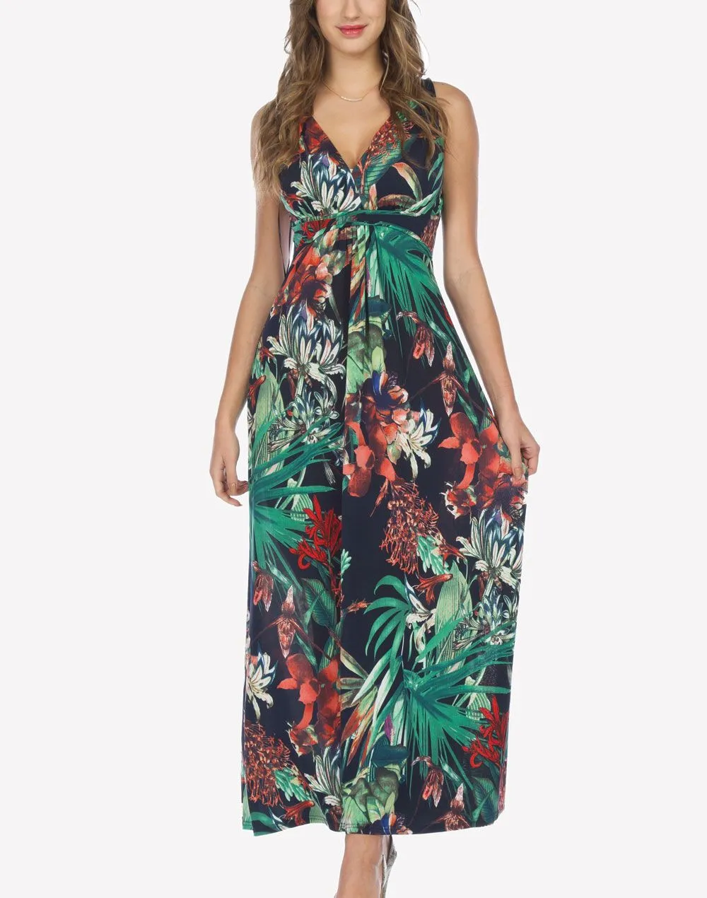 Floral Grecian Maxi Dress sold by swimco