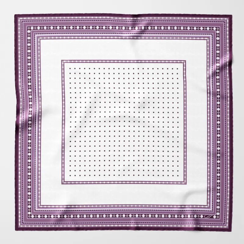 Pois - Silk Pocket Square - Lilac sold by Elizabetta