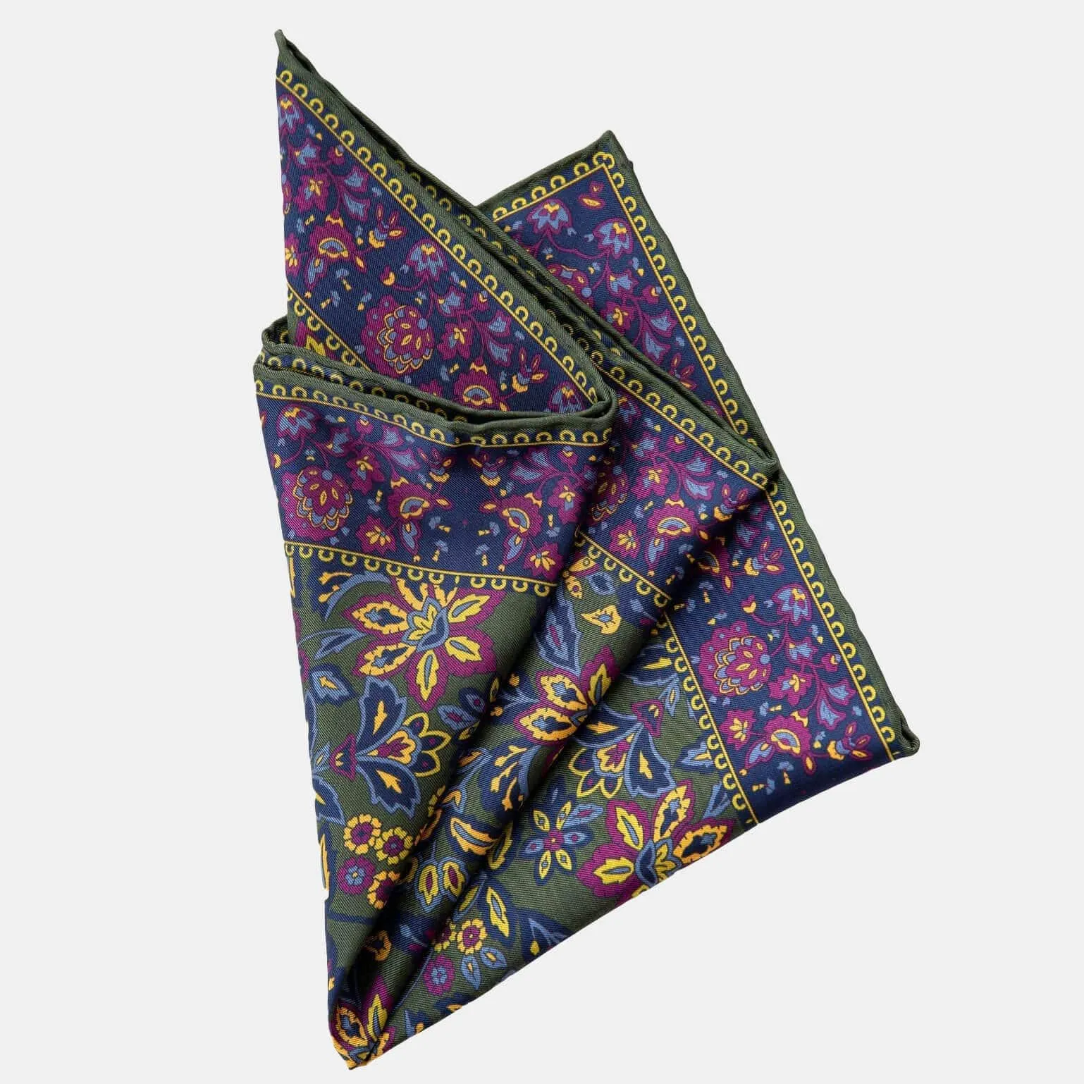 Farnese - Silk Pocket Square - Forest sold by Elizabetta product image thumbnail 3
