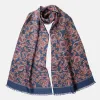 Alessio - Silk Scarf - Navy sold by Elizabetta