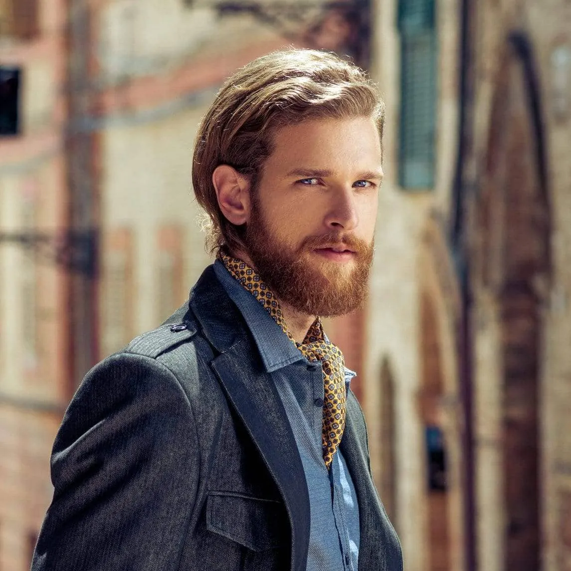 Corbara - Silk Ascot Cravat Tie - Yellow sold by Elizabetta product image thumbnail 2