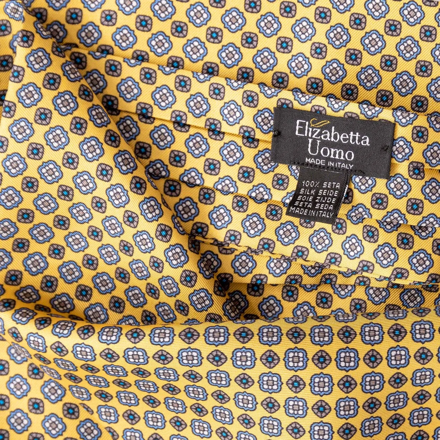 Corbara - Silk Ascot Cravat Tie - Yellow sold by Elizabetta product image thumbnail 4