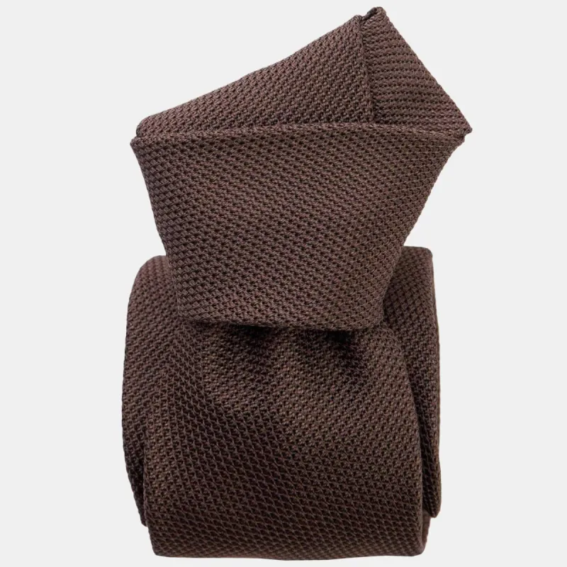 Mocha - Brown Silk Grenadine Tie sold by Elizabetta