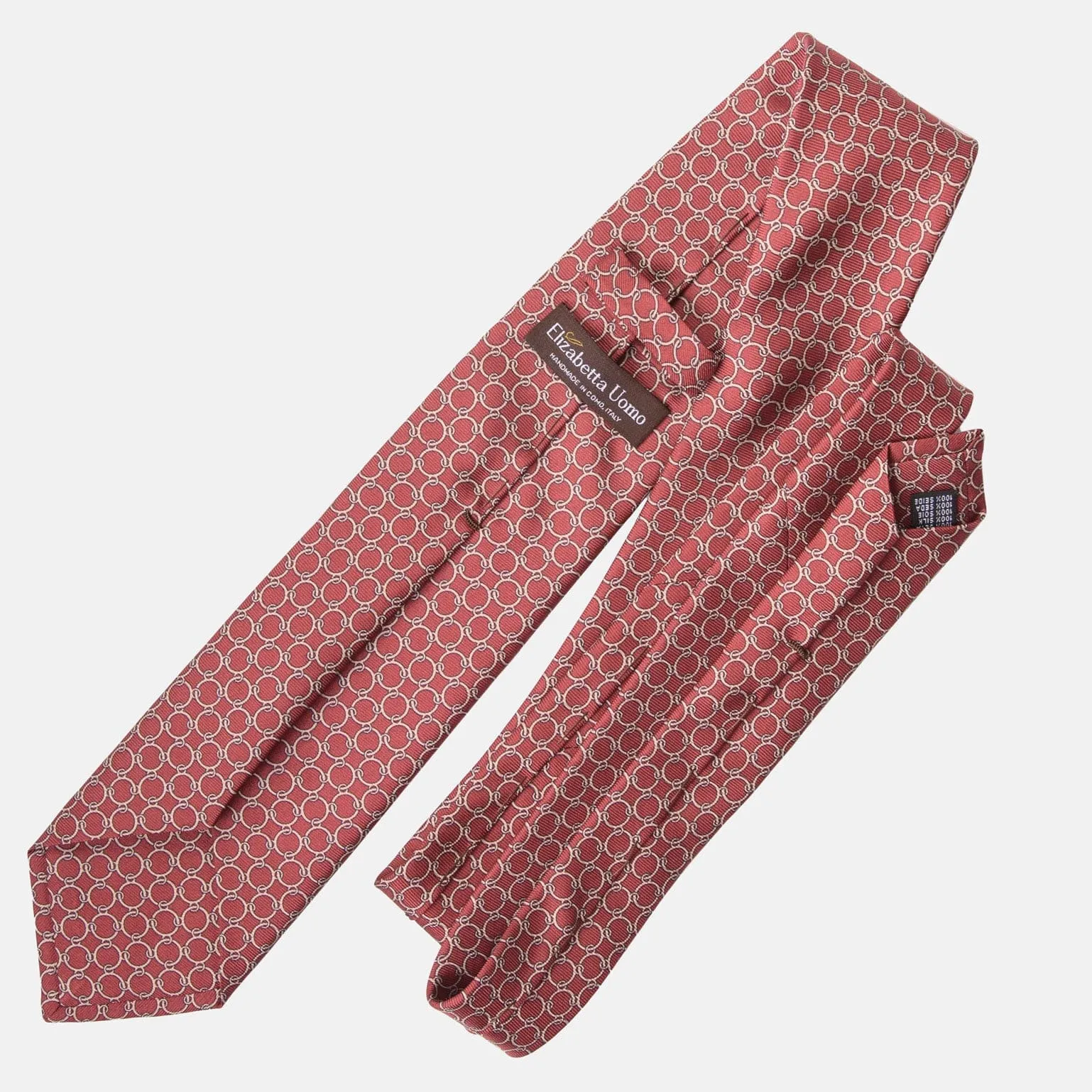 Monza - Printed Silk Tie - Venetian Red (Std) sold by Elizabetta product image thumbnail 3
