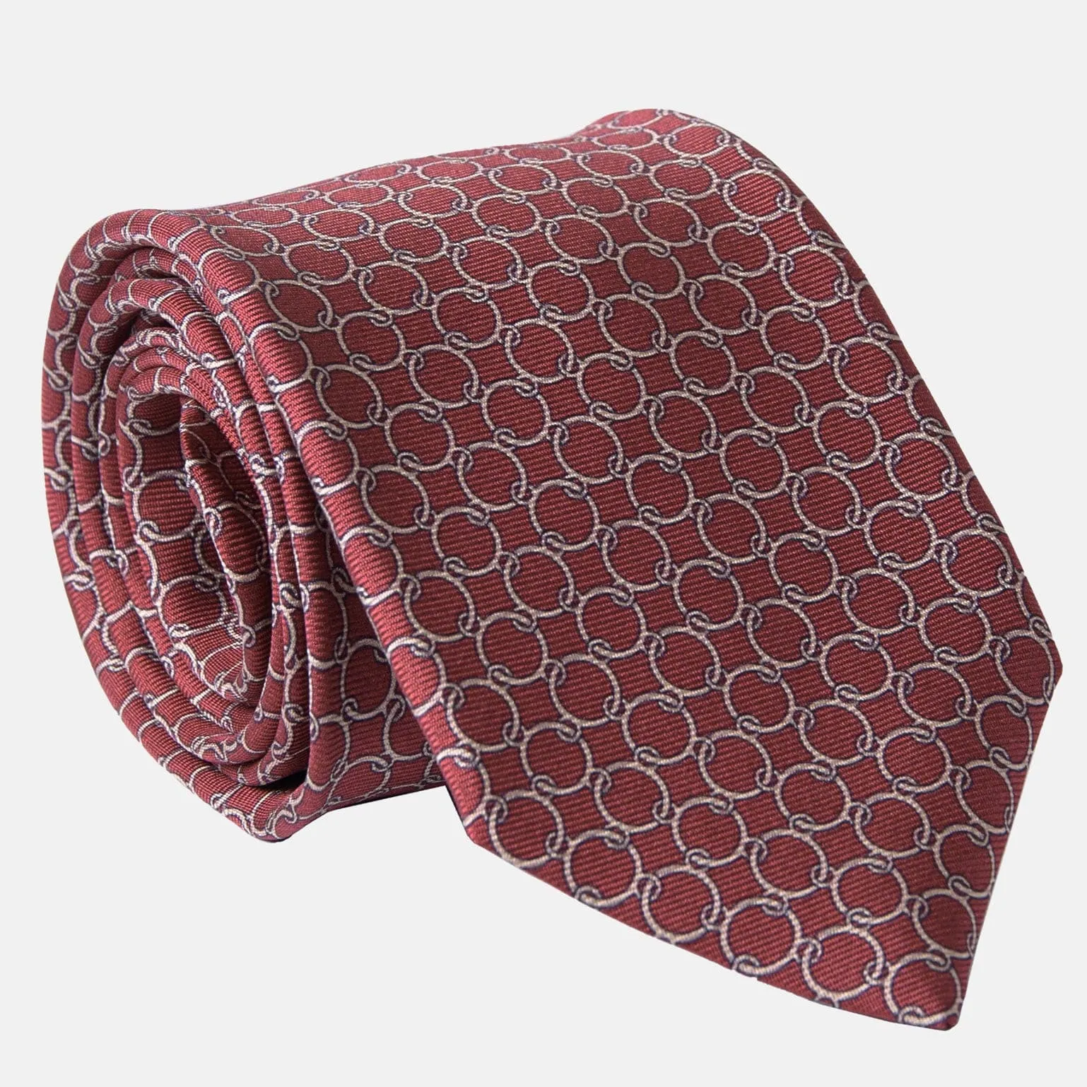Monza - Printed Silk Tie - Venetian Red (Std) sold by Elizabetta product image thumbnail 2