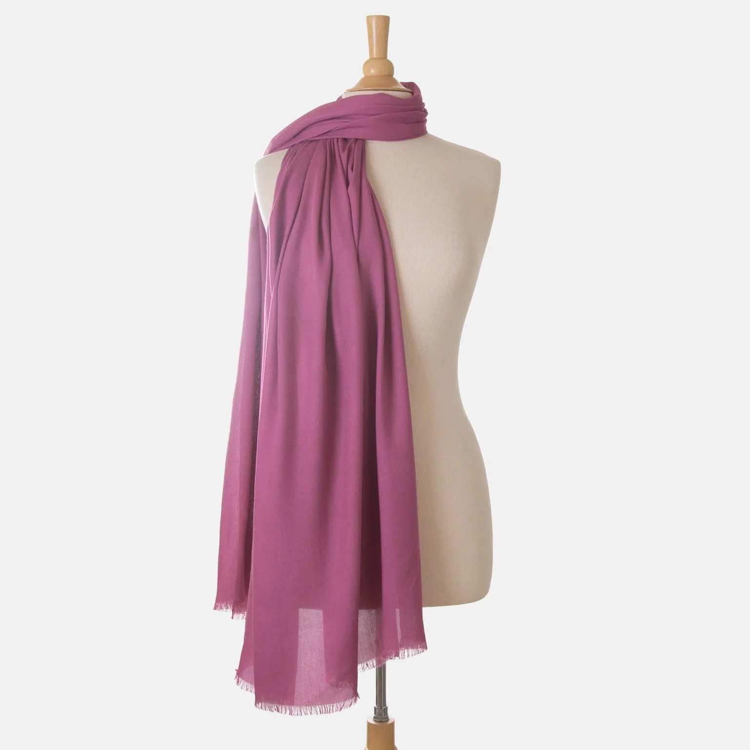 Manuela - Modal Cashmere Wrap - Raspberry sold by Elizabetta product image thumbnail 4