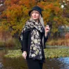 Esmeralda - Silk Scarf Shawl - Black & Gold sold by Elizabetta
