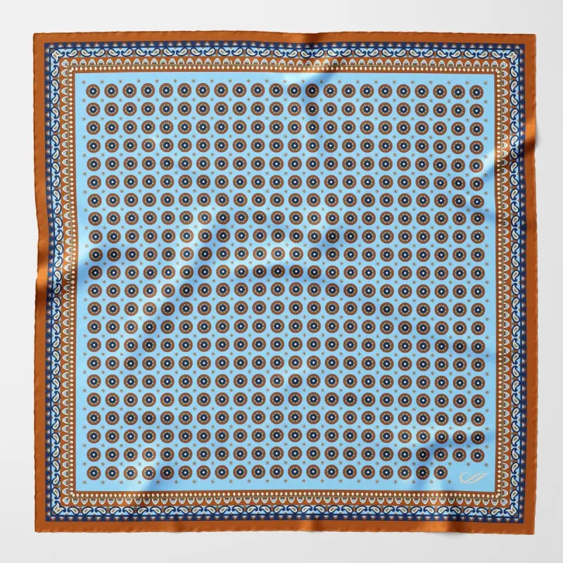 Imola - Silk Pocket Square - Sky Blue sold by Elizabetta