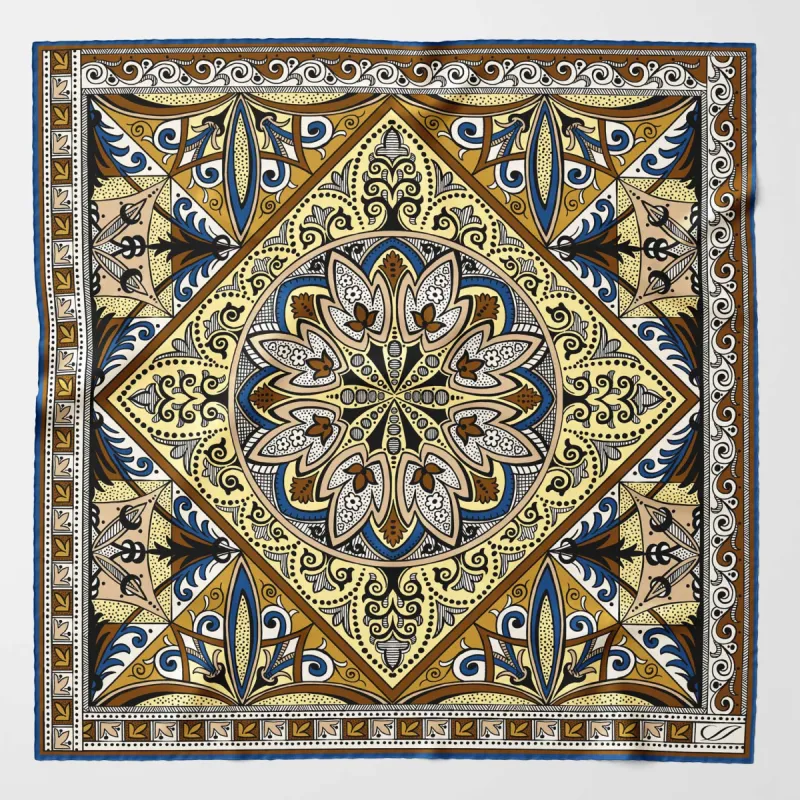 Capri - Silk Neckerchief - Yellow sold by Elizabetta