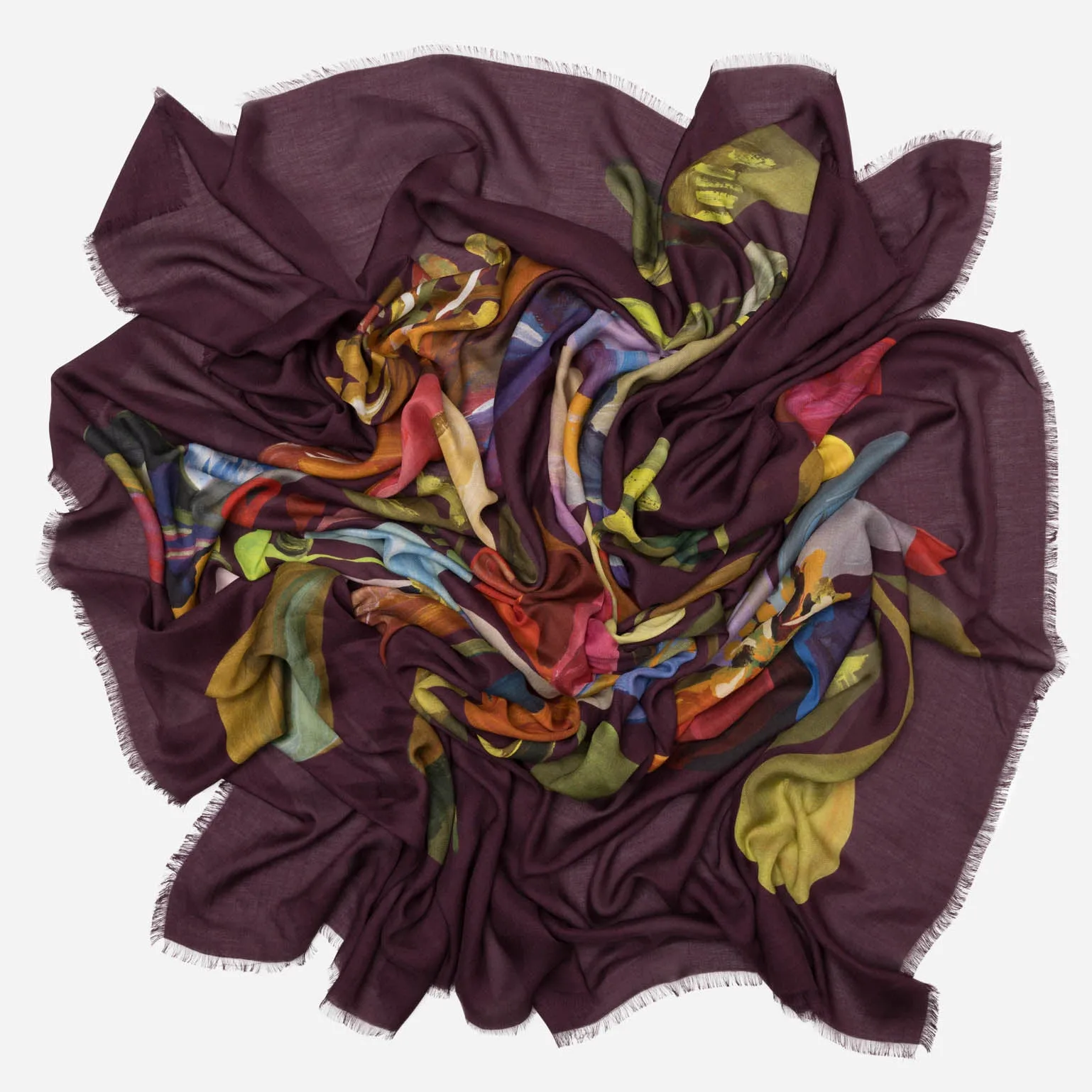 Catrina -Modal Cashmere Scarf Shawl - Plum sold by Elizabetta product image thumbnail 4