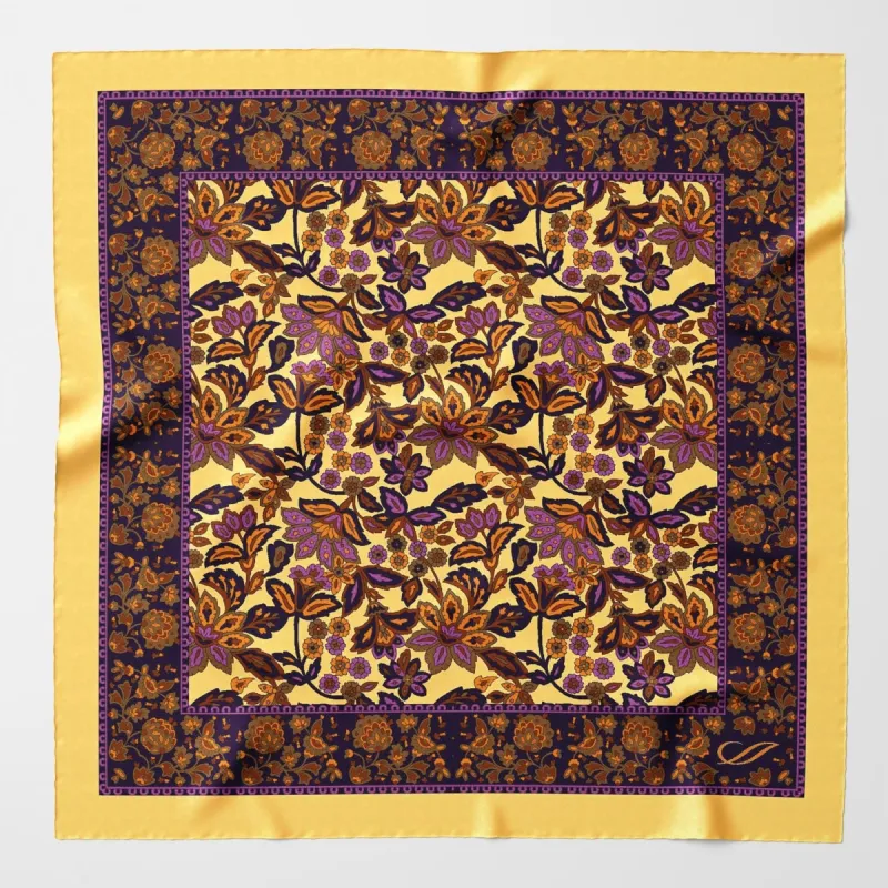 Farnese - Silk Pocket Square - Tuscan Sun sold by Elizabetta