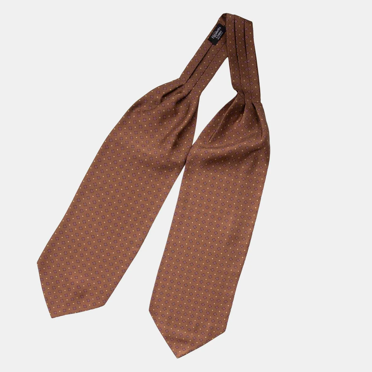 Pagani - Silk Ascot Cravat Tie - Cognac sold by Elizabetta product image thumbnail 4
