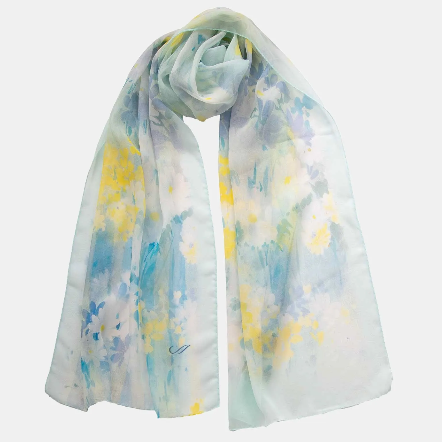 Meadow - Long Silk Scarf - Sky Blue sold by Elizabetta product image thumbnail 2