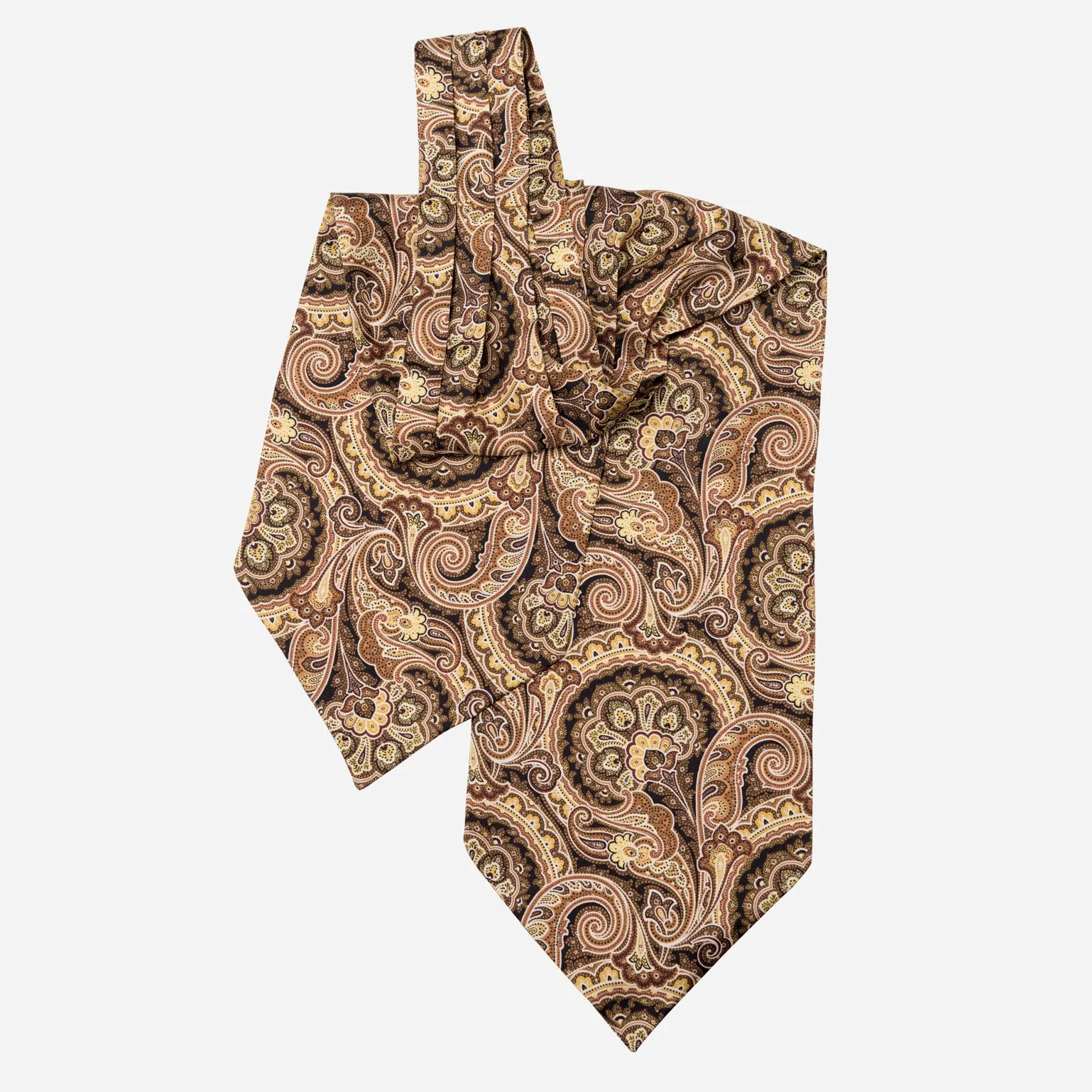 Bugatti - Silk Ascot Cravat Tie - Walnut sold by Elizabetta product image thumbnail 3