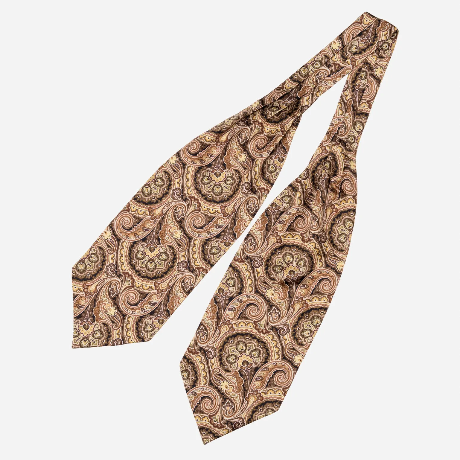 Bugatti - Silk Ascot Cravat Tie - Walnut sold by Elizabetta product image thumbnail 2