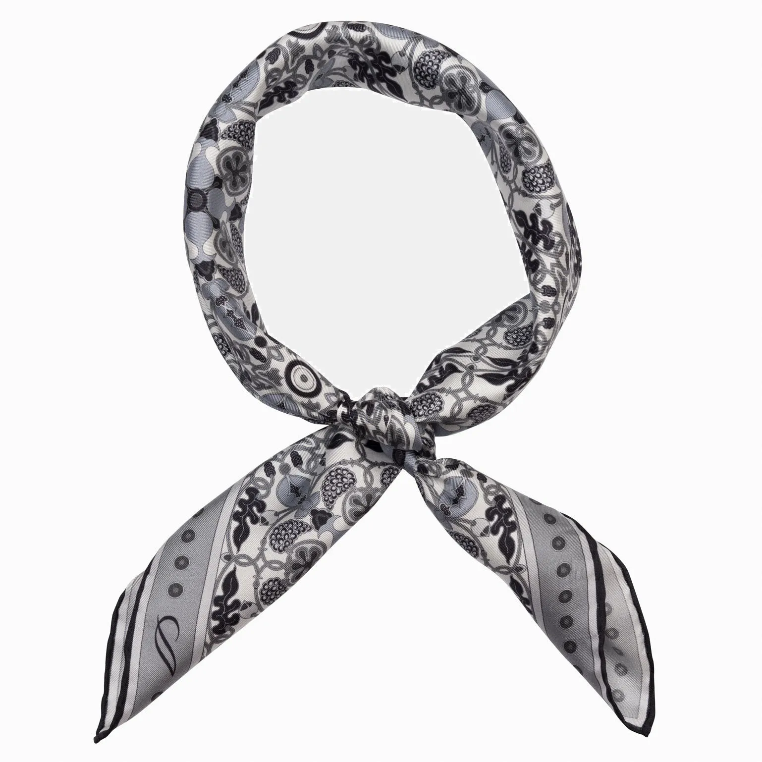 Barbaresco - Silk Neckerchief - Grey sold by Elizabetta product image thumbnail 3