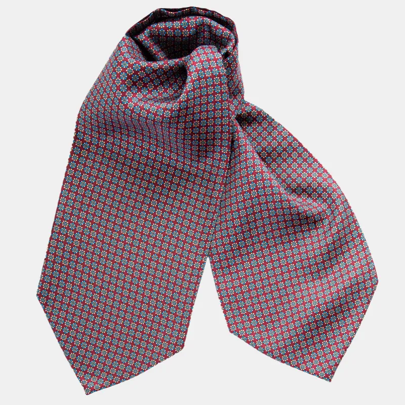 Palermo - Silk Ascot Cravat Tie - Merlot sold by Elizabetta
