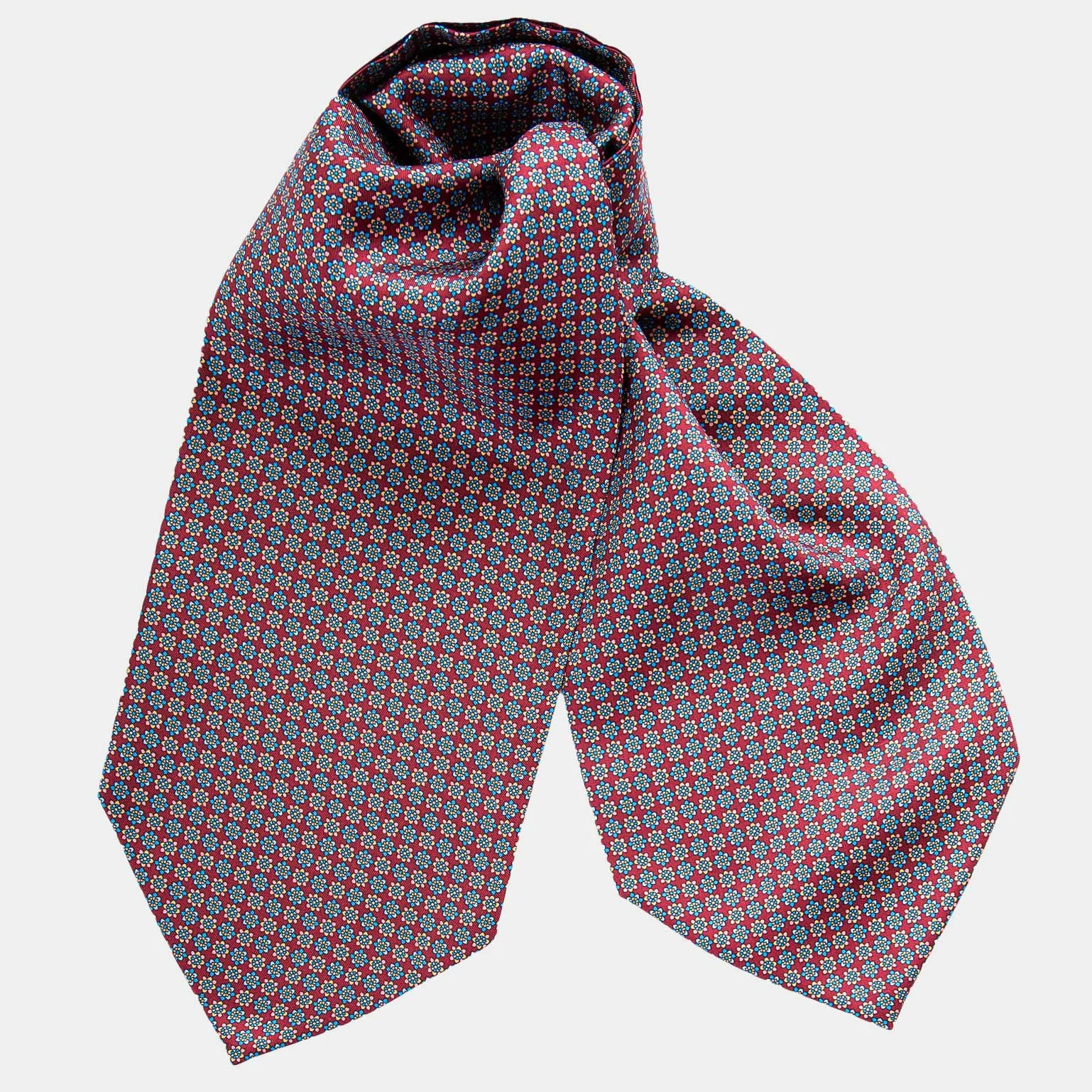 Palermo - Silk Ascot Cravat Tie - Merlot sold by Elizabetta