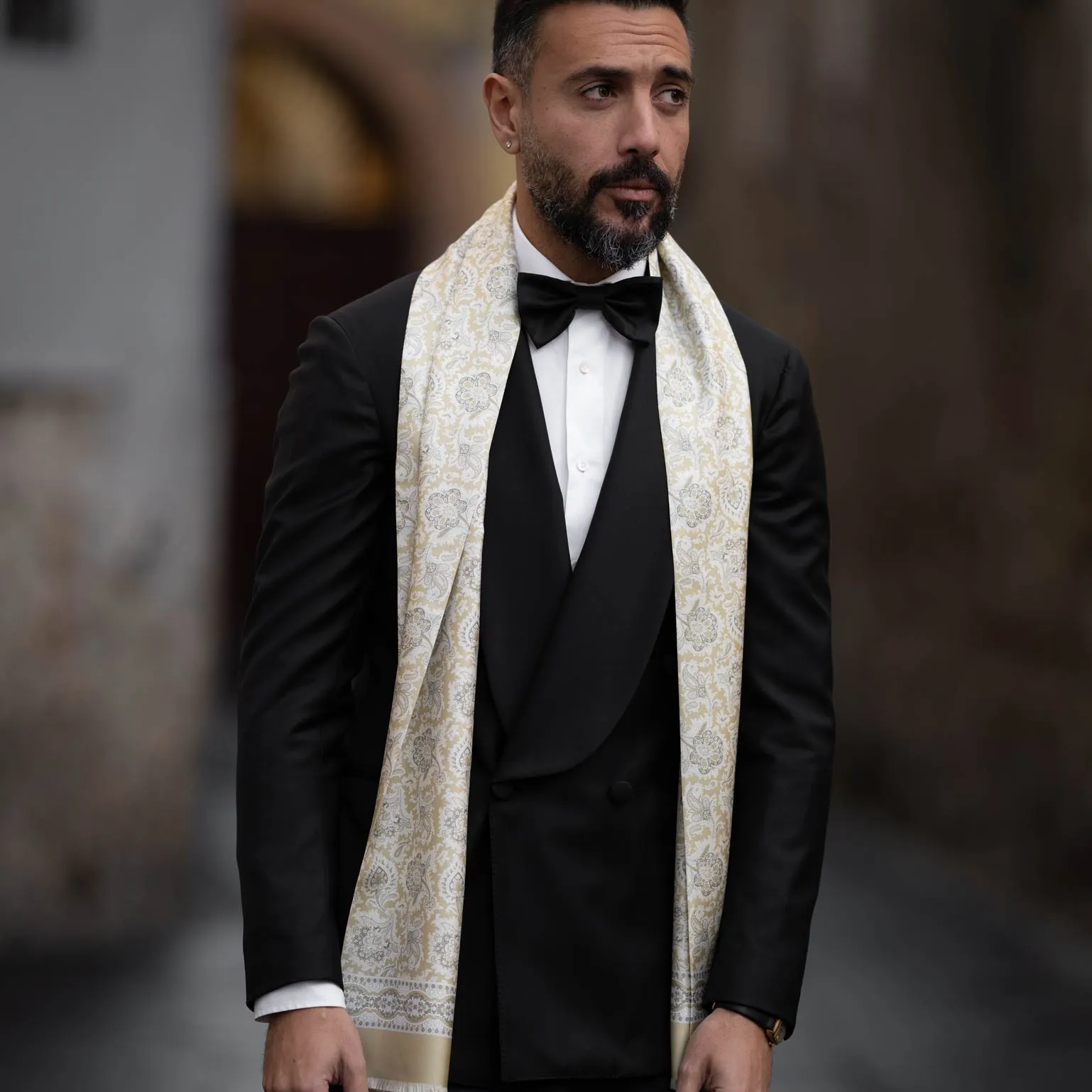 Positano - Silk Scarf - Champagne sold by Elizabetta product image thumbnail 2