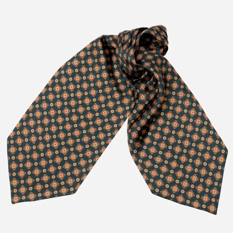 Barberini - Silk Ascot Cravat Tie - Forest sold by Elizabetta