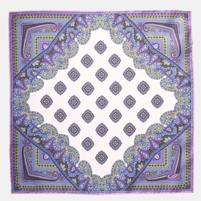 Lugano - Silk Pocket Square - Lavender sold by Elizabetta