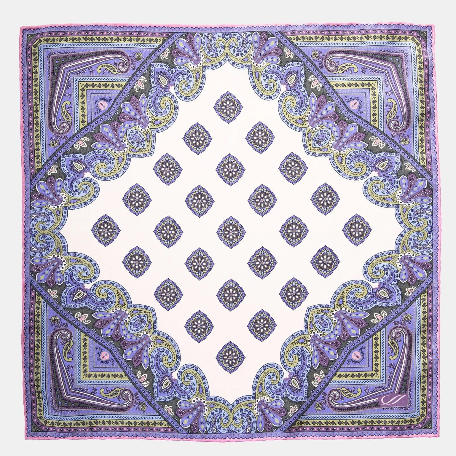 Lugano - Silk Pocket Square - Lavender sold by Elizabetta