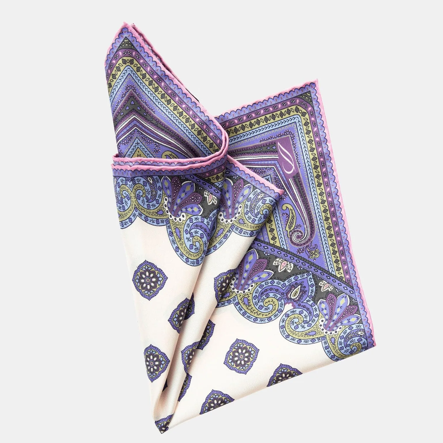 Lugano - Silk Pocket Square - Lavender sold by Elizabetta product image thumbnail 3