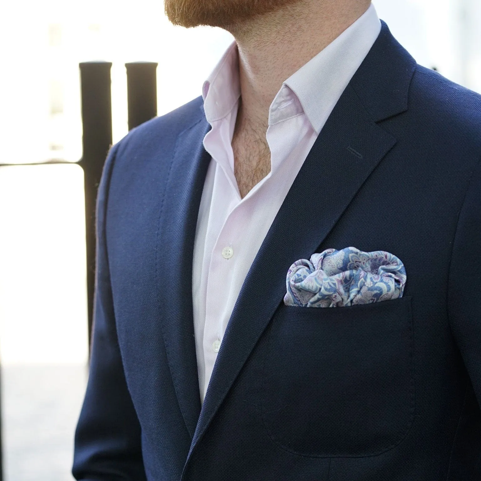 Assisi - Double Sided Silk Pocket Square - Lavender sold by Elizabetta product image thumbnail 2