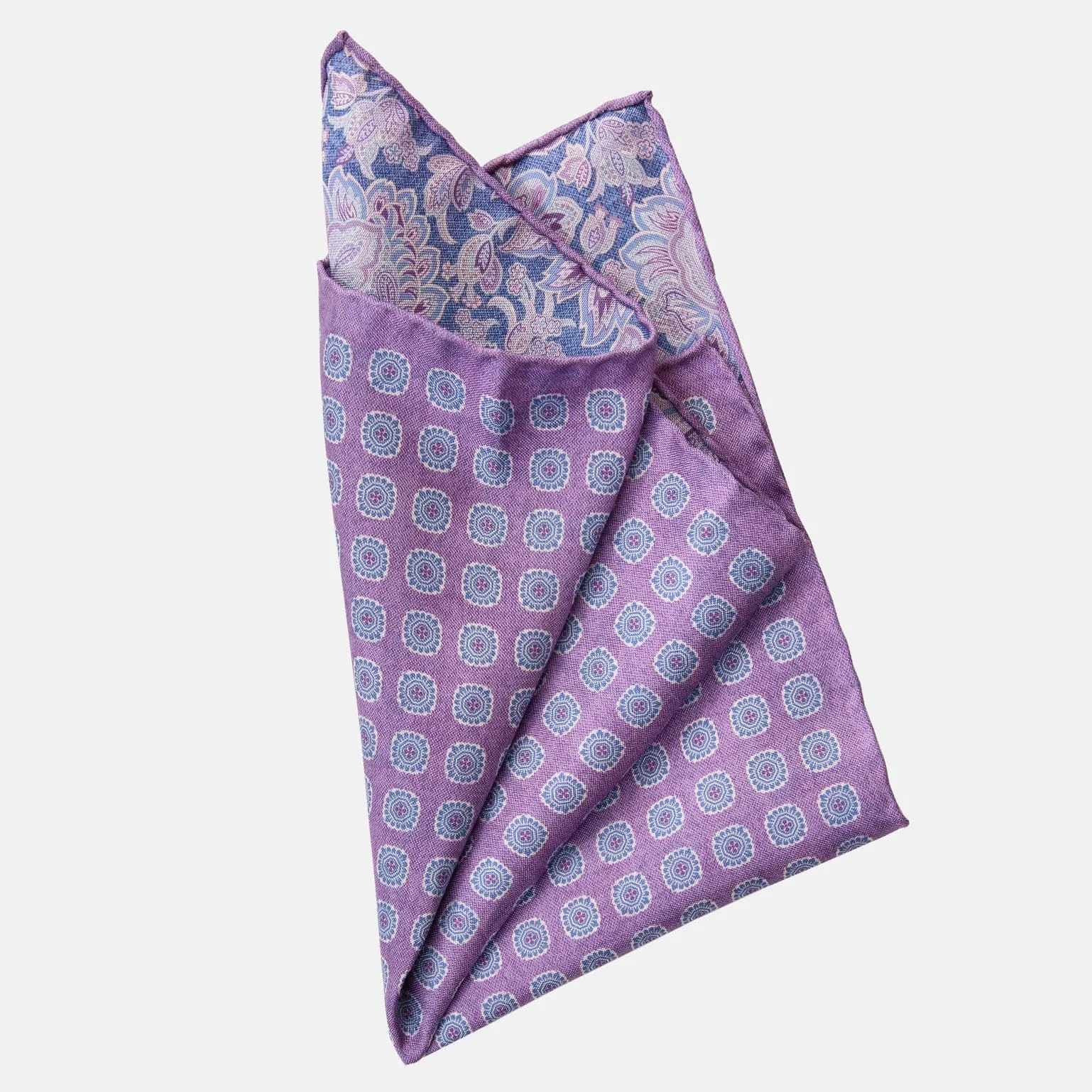 Assisi - Double Sided Silk Pocket Square - Lavender sold by Elizabetta product image thumbnail 3