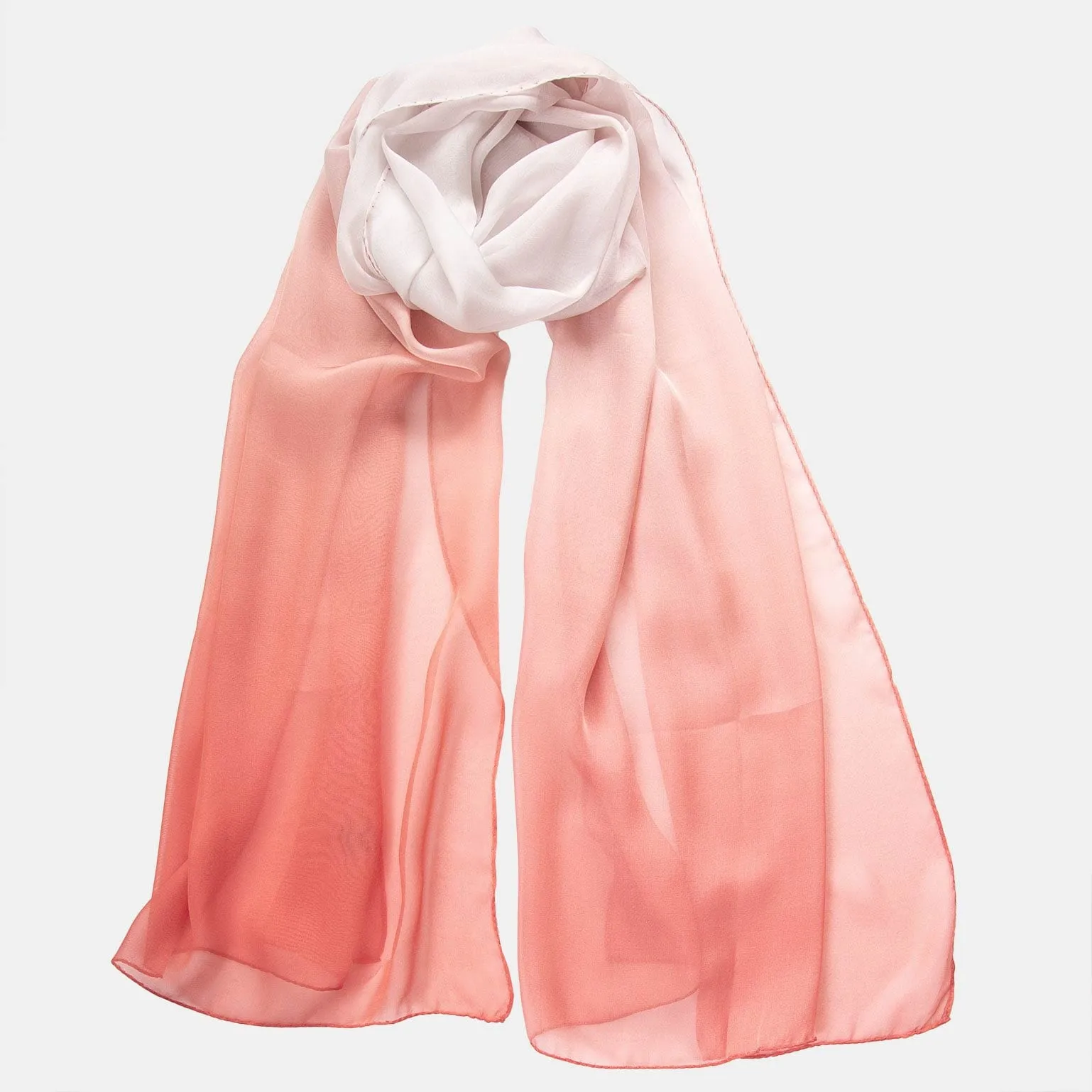 Claudia - Silk Scarf Shawl - Peach Blossom Ombré sold by Elizabetta product image thumbnail 2