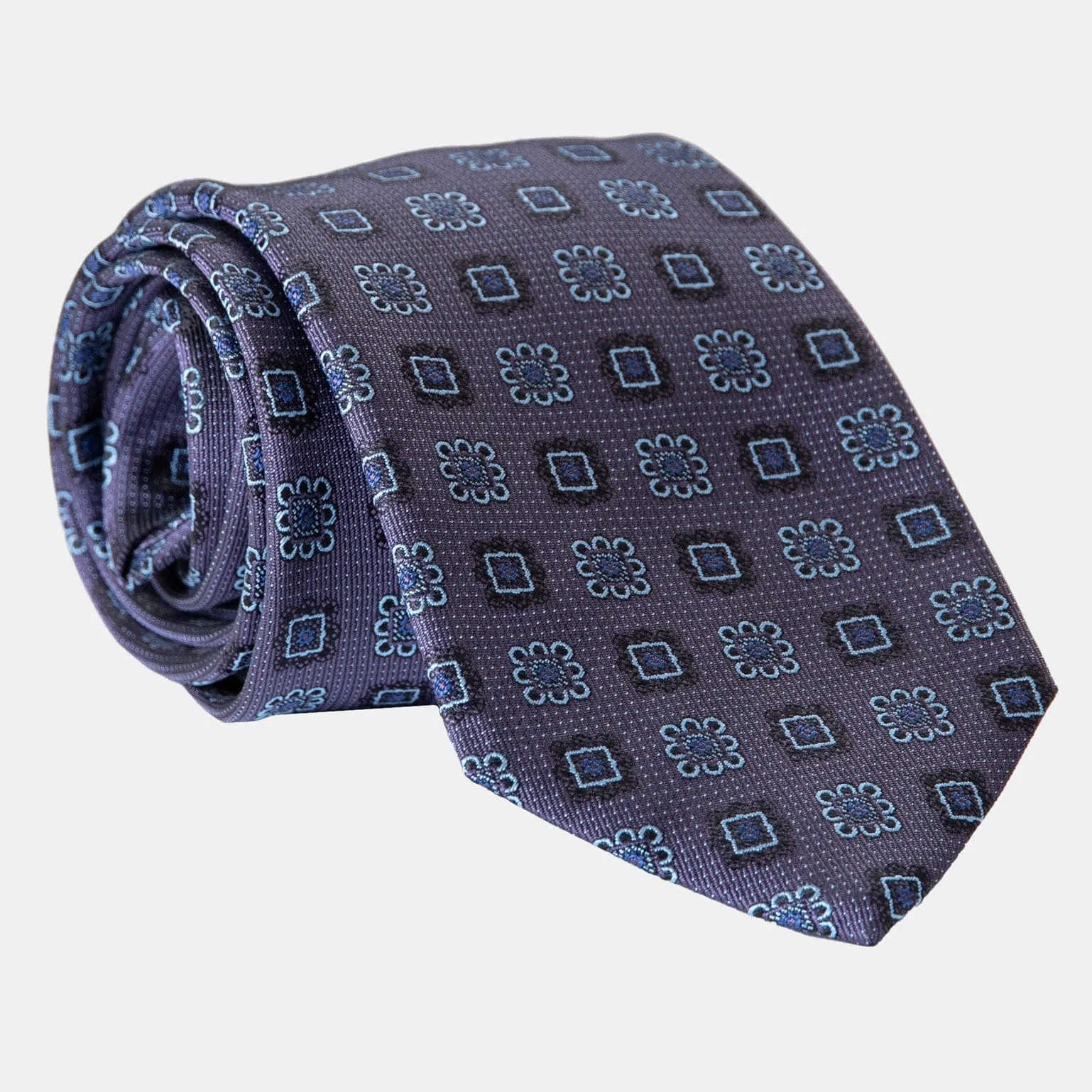 Trento - Silk Jacquard Tie - Plum sold by Elizabetta product image thumbnail 3